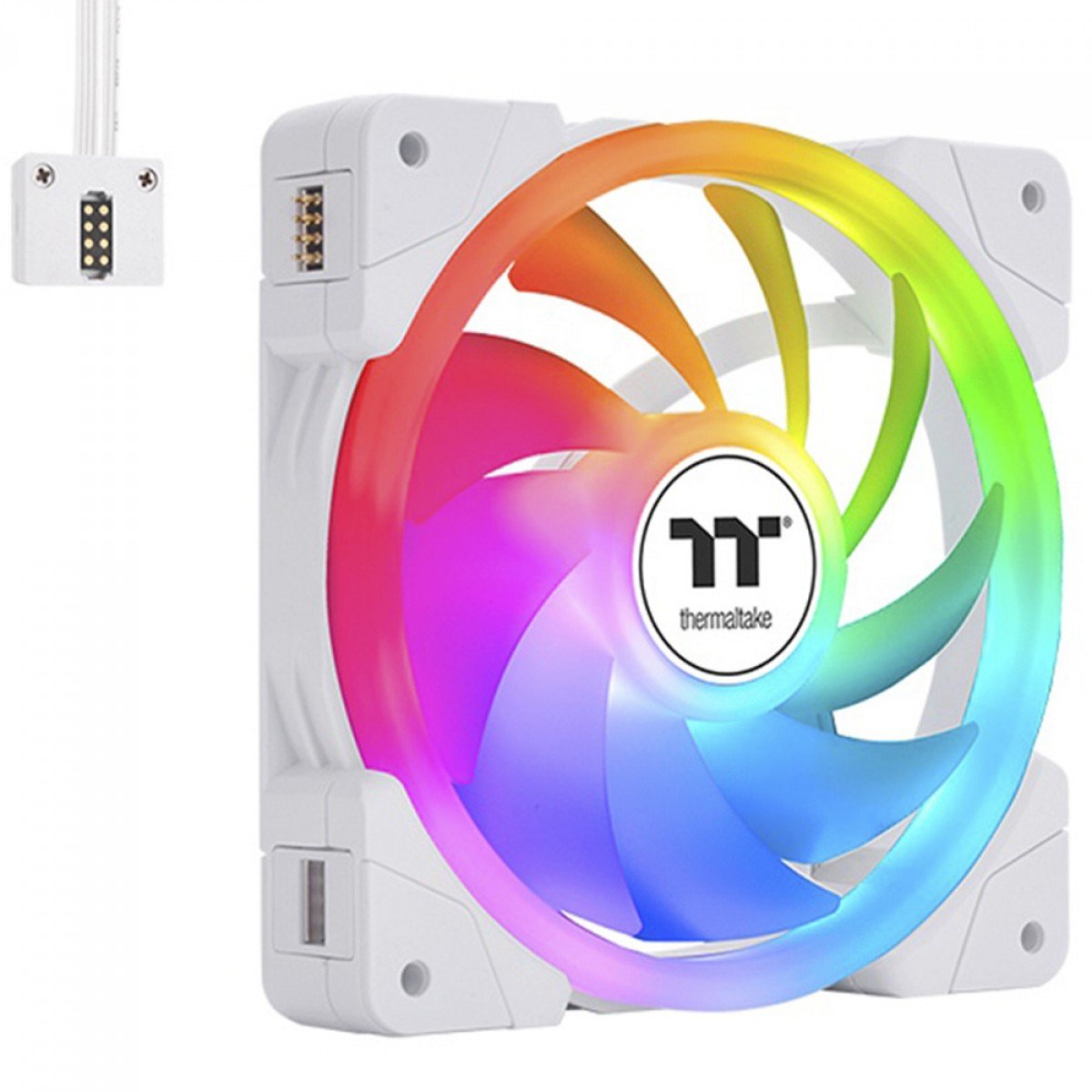 Kit 3x Coolers Brancos Thermaltake SWAFAN 120mm ARGB, Magnética Premium, Pás Reverse incluídas - CL-F169-PL12SW-A - Imagem 4