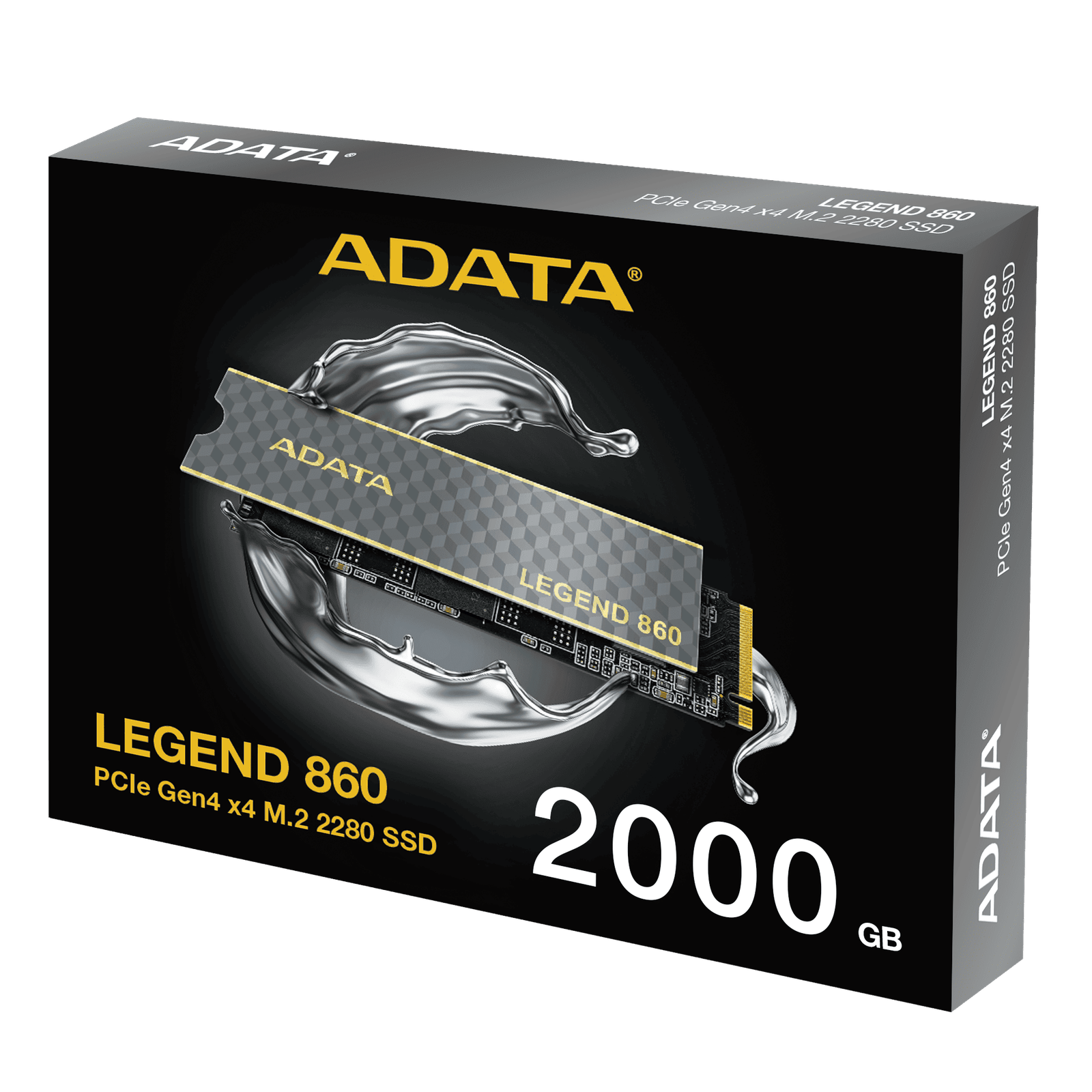 SSD 2TB Adata Legend 860 para PC e PS5, M.2 2280, PCIe NVMe, Leitura 6000 MB/s, Gravacao 5000 MB/s, SLEG-860-2000GCS