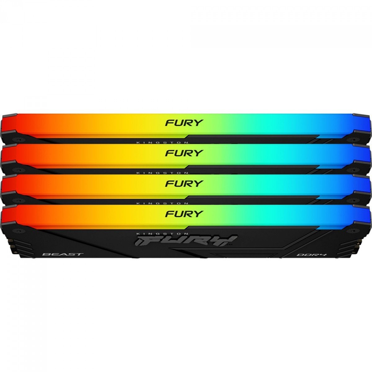 Memória RAM DDR4 8GB Kingston Fury Beast, RGB, 3200MHz, Preto, KF432C16BB2A/8 - Imagem 4