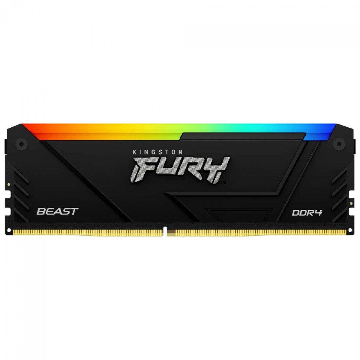 Memória RAM DDR4 8GB Kingston Fury Beast, RGB, 3200MHz, Preto, KF432C16BB2A/8 - Imagem 2