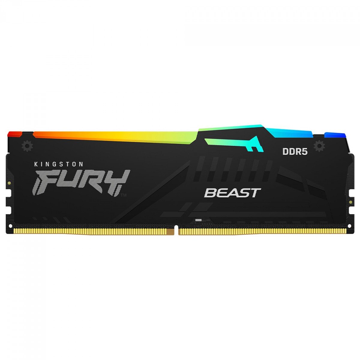 Memória DDR5 16GB, 6000Mhz Kingston Fury Beast CL30, Intel/AMD, RGB, Preta - Imagem 2