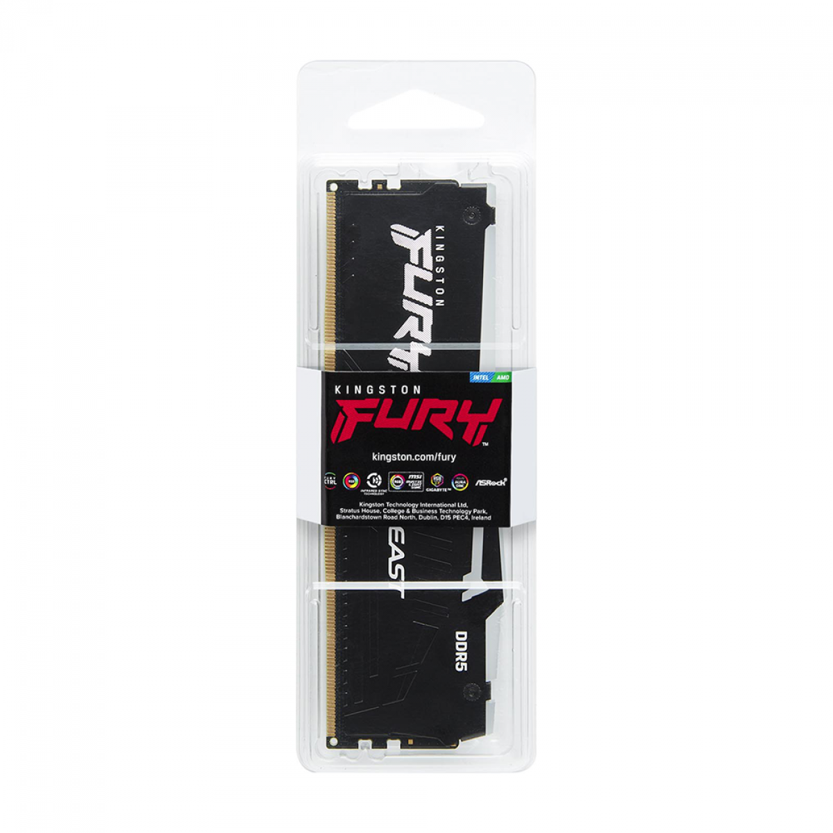 Memória DDR5 8GB, 5600Mhz Kingston Fury Beast EXPO e XMP, RGB, Preta - KF556C36BBEA-8 - Imagem 3