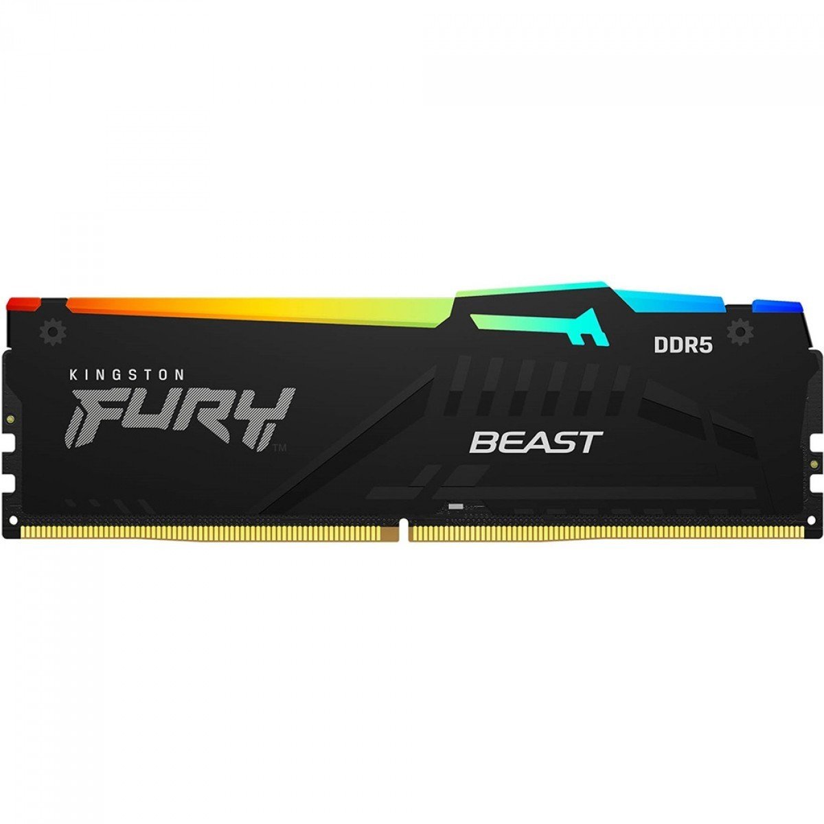 Memória DDR5 32GB (2x16GB), 6000Mhz Kingston Fury Beast CL30, Intel/AMD, RGB, Preta - Imagem 5