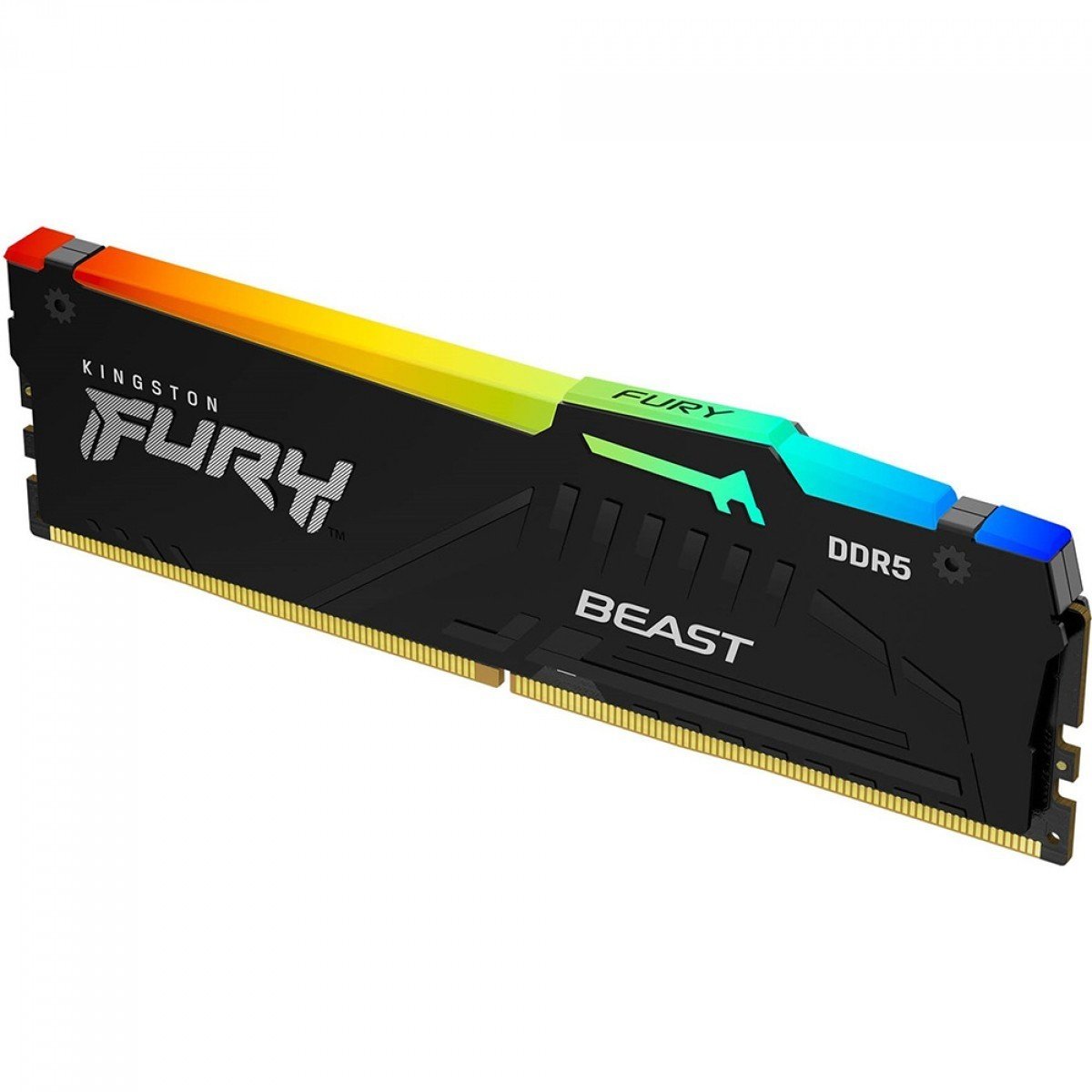 Memória DDR5 32GB Kingston Fury Beast, RGB, 5200Mhz, Preta, Intel XMP e AMD EXPO - KF552C40BBA-32 - Imagem 2