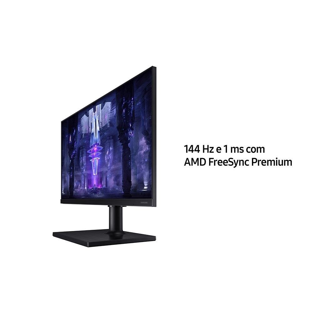 Monitor Gamer Samsung Odyssey G3 24 LED Full HD, 144Hz, 1ms, FreeSync Premium, Ajuste de Altura, VESA - LS24BG300ELMZD - Imagem 6