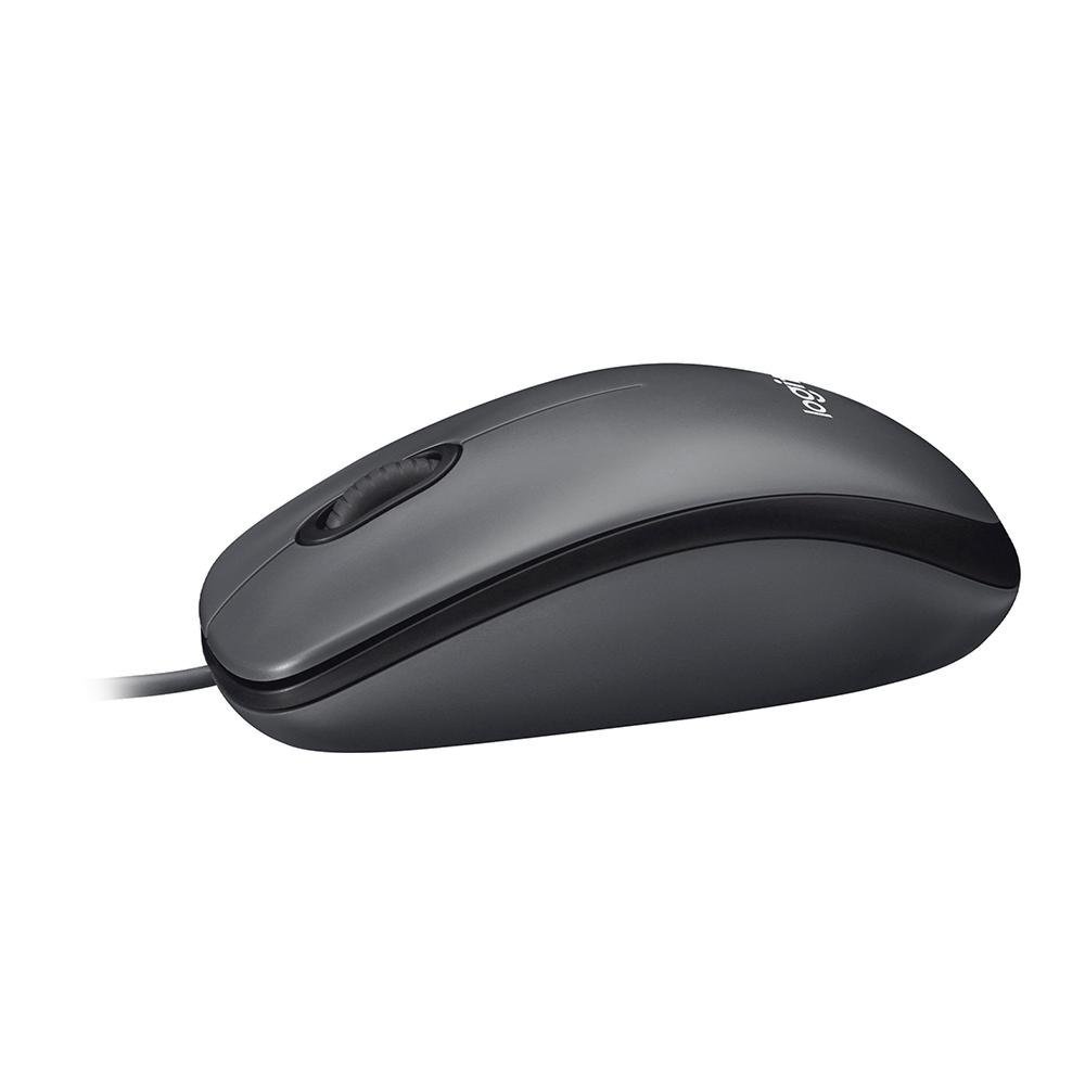Mouse com fio USB Logitech M100 com Design Ambidestro e Facilidade Plug and Play, Cinza - 910-001601 - Imagem 2