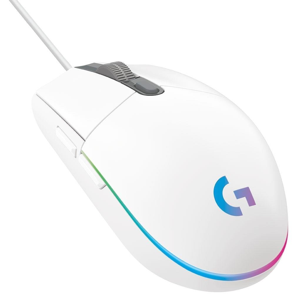 Mouse Gamer Logitech G203 RGB Lightsync, 6 Botões, 8000 DPI, Branco - 910-005794 - Imagem 2