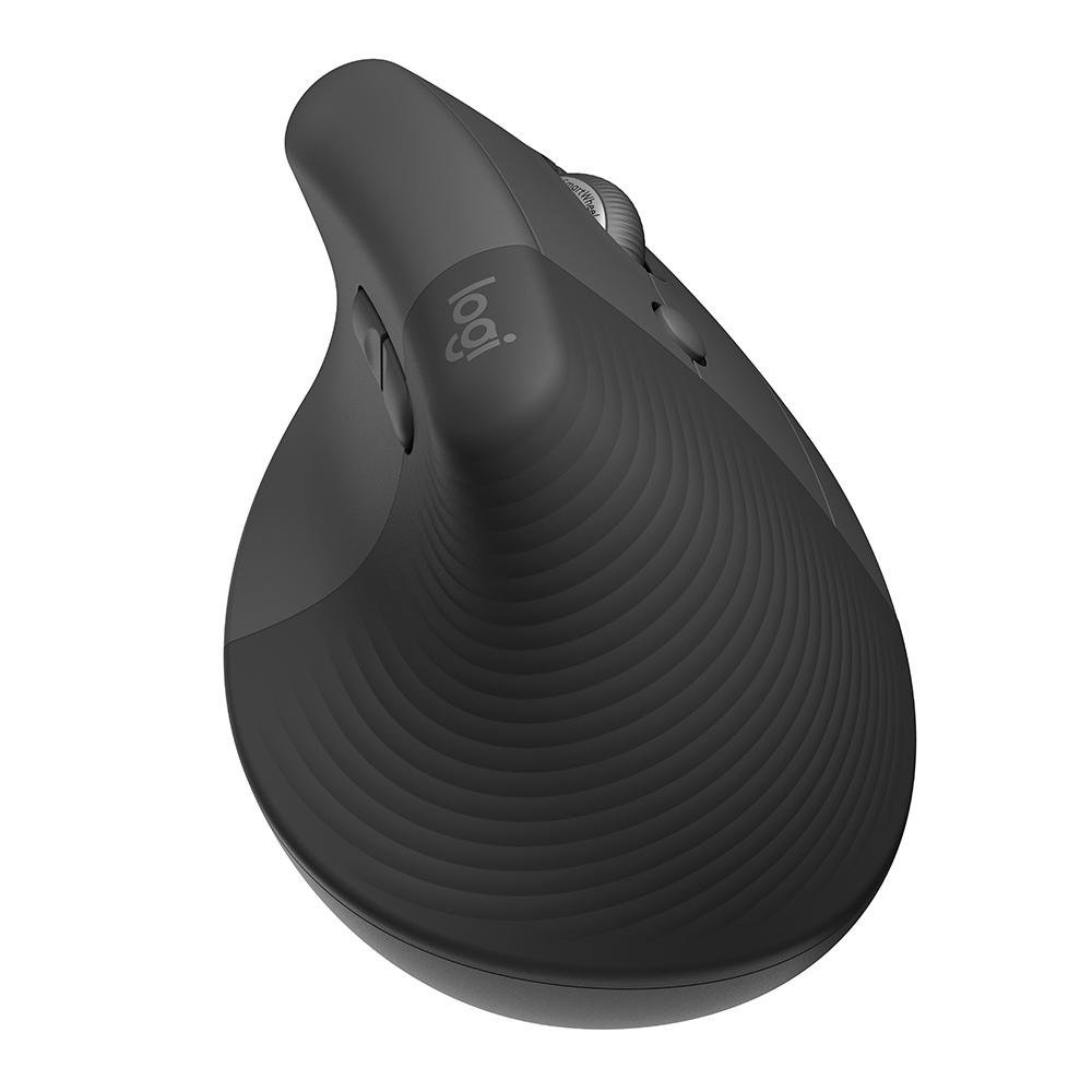 Mouse Sem Fio Logitech Lift, 4000 DPI, 6 Botões, Bluetooth, Ergonômico, Clique Silencioso, USB, Grafite - 910-006466 - Imagem 4