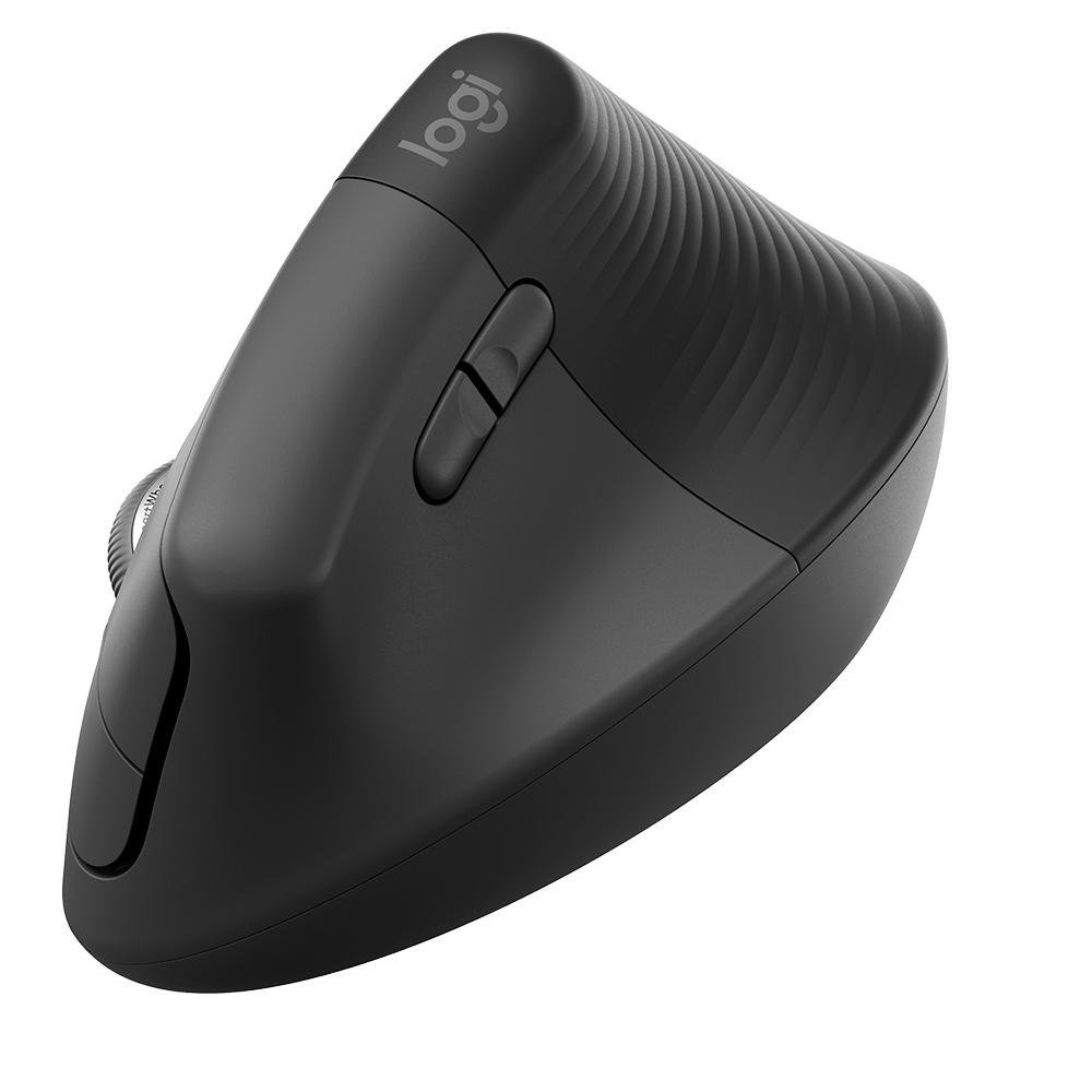 Mouse Sem Fio Logitech Lift, 4000 DPI, 6 Botões, Bluetooth, Ergonômico, Clique Silencioso, USB, Grafite - 910-006466 - Imagem 3