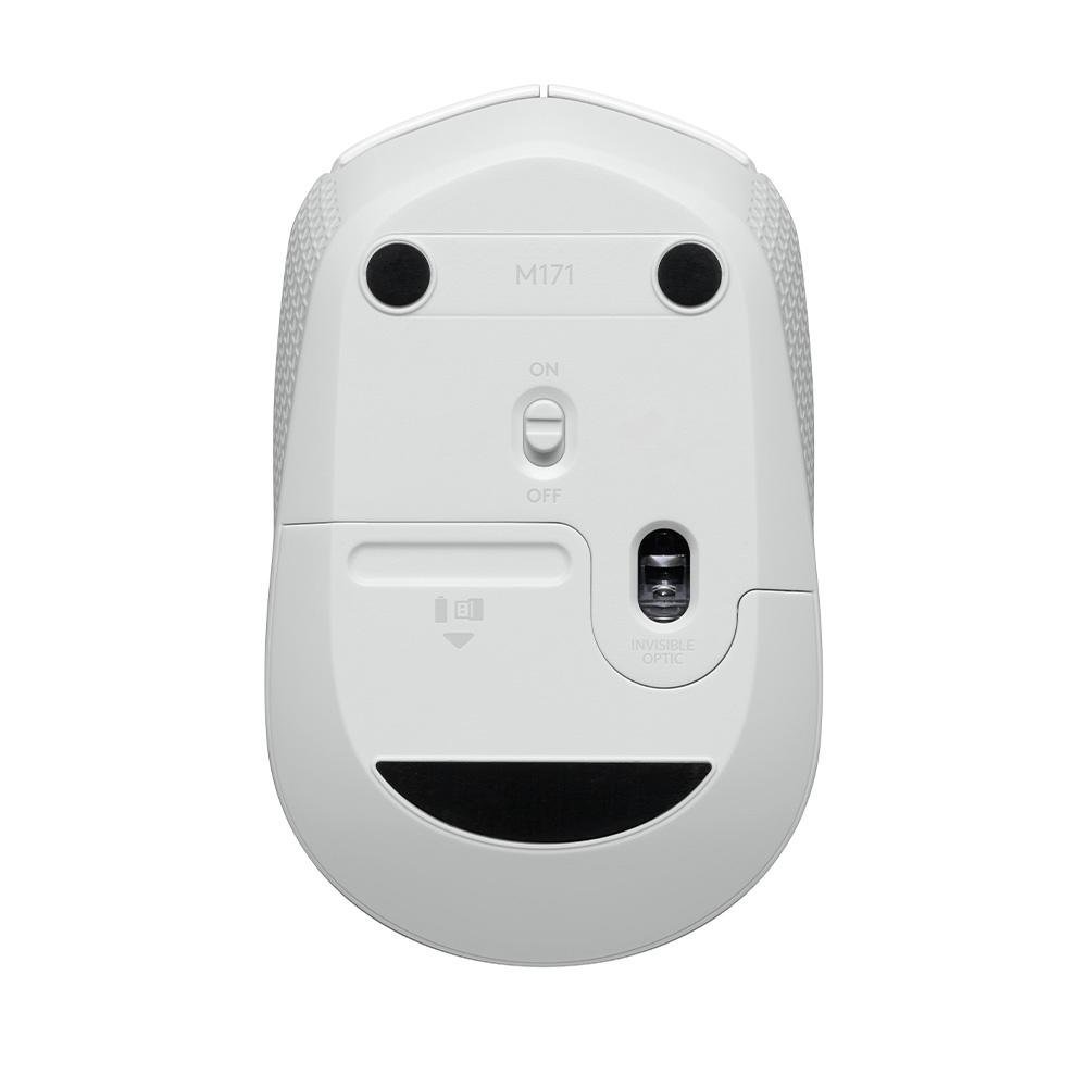 Mouse sem fio Logitech M170 com Design Ambidestro Compacto, Branco, Conexão USB e Pilha Inclusa - 910-006864 - Imagem 4