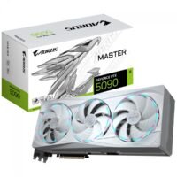 Placa de Vídeo RTX 5090 Branca Aorus Master Ice OC NVIDIA GeForce, 32GB, GDDR7, DLSS4, Ray Tracing