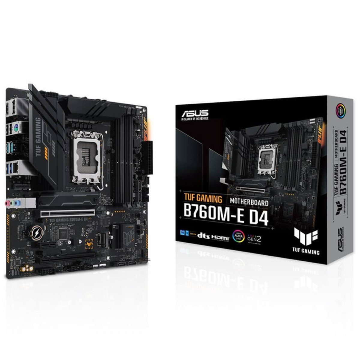 Placa Mãe Asus TUF Gaming B760M-E D4, Intel LGA 1700, mATX, DDR4, 90MB1E90-M1EAY0