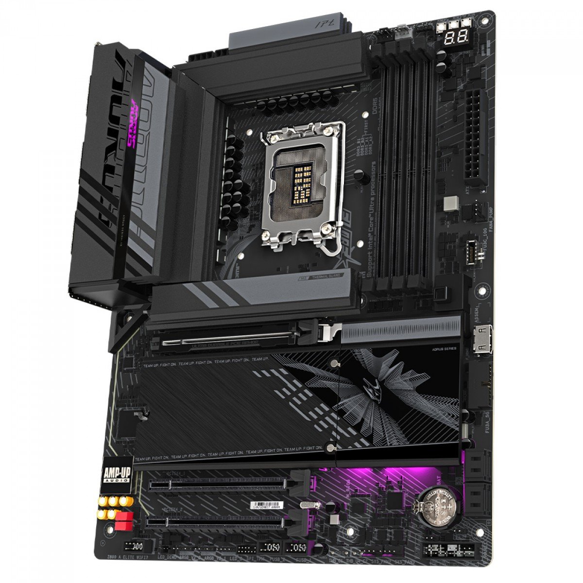 Placa Mae Z890 AORUS ELITE WIFI 7, LGA 1851, 4x DDR5, Thunderbolt 4, USB4 TYPE-C, 4x /M.2, 2.5Gbe - Imagem 4