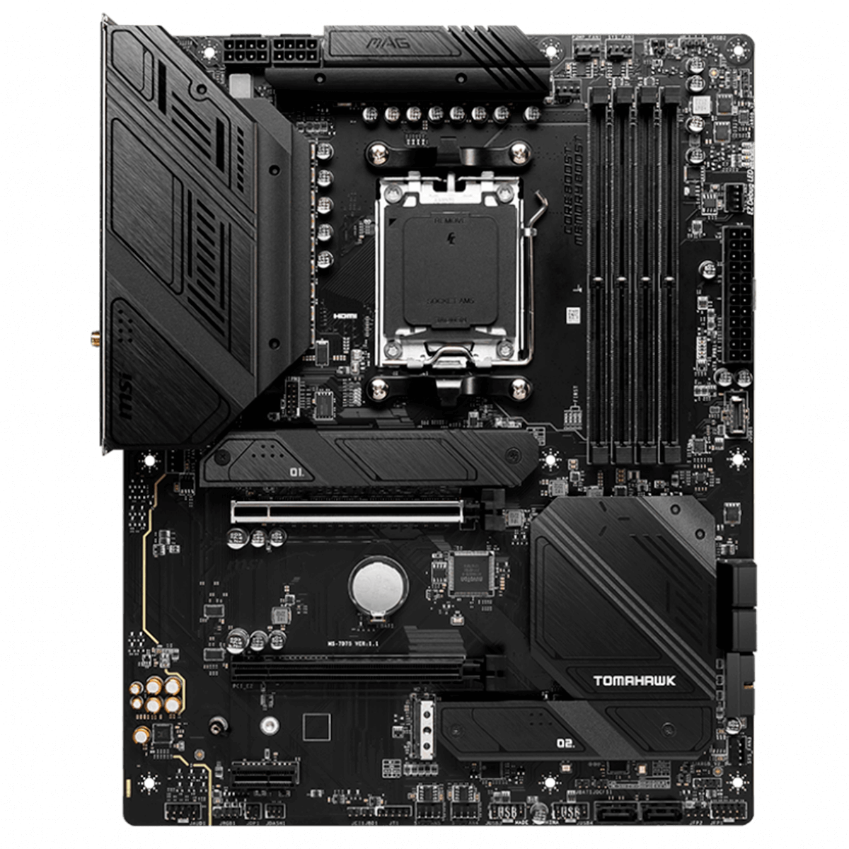 Placa Mãe B650 MSI MAG TOMAHAWK Wifi 6E e Bluetooth, AMD AM5, ATX, DDR5 - Imagem 3