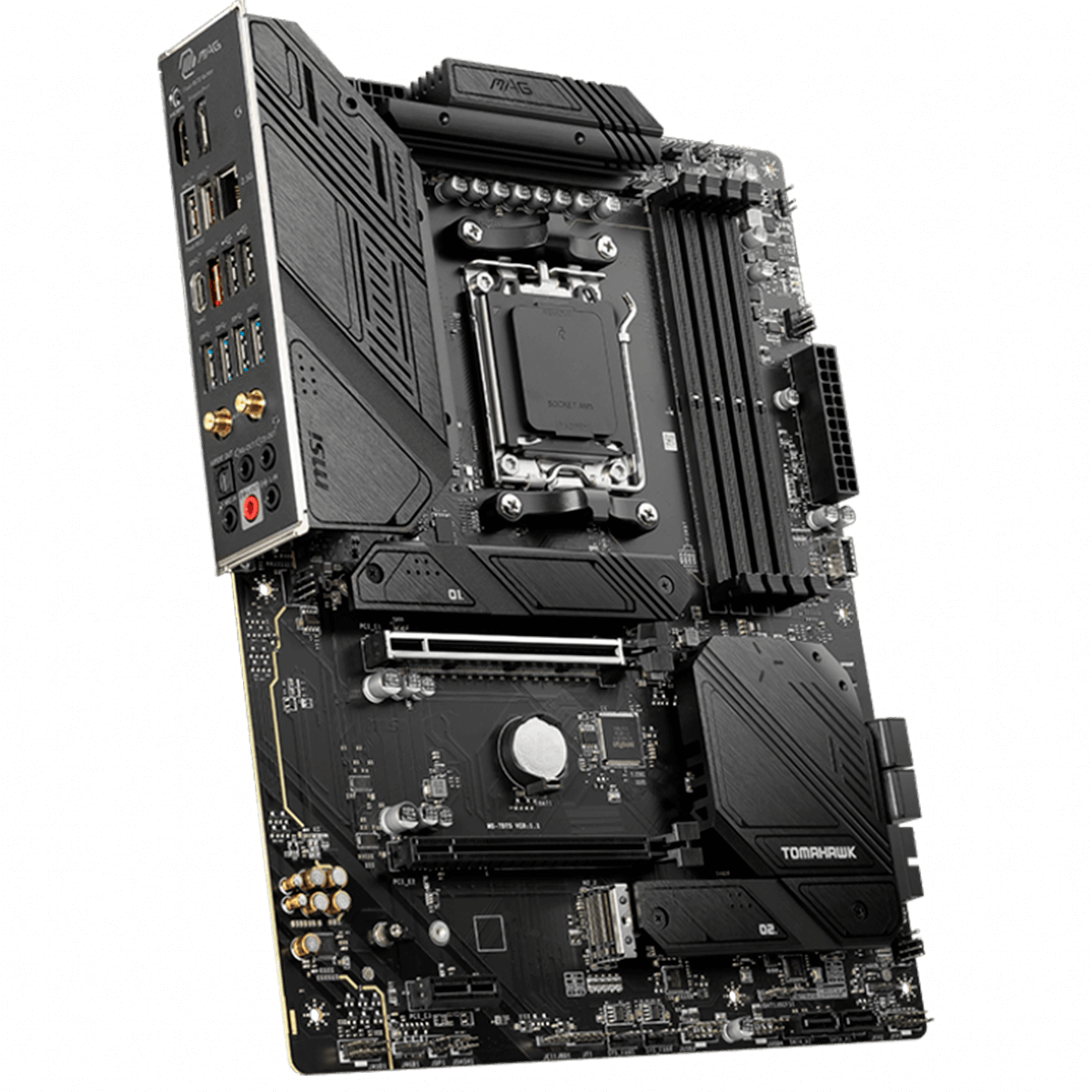 Placa Mãe B650 MSI MAG TOMAHAWK Wifi 6E e Bluetooth, AMD AM5, ATX, DDR5 - Imagem 2