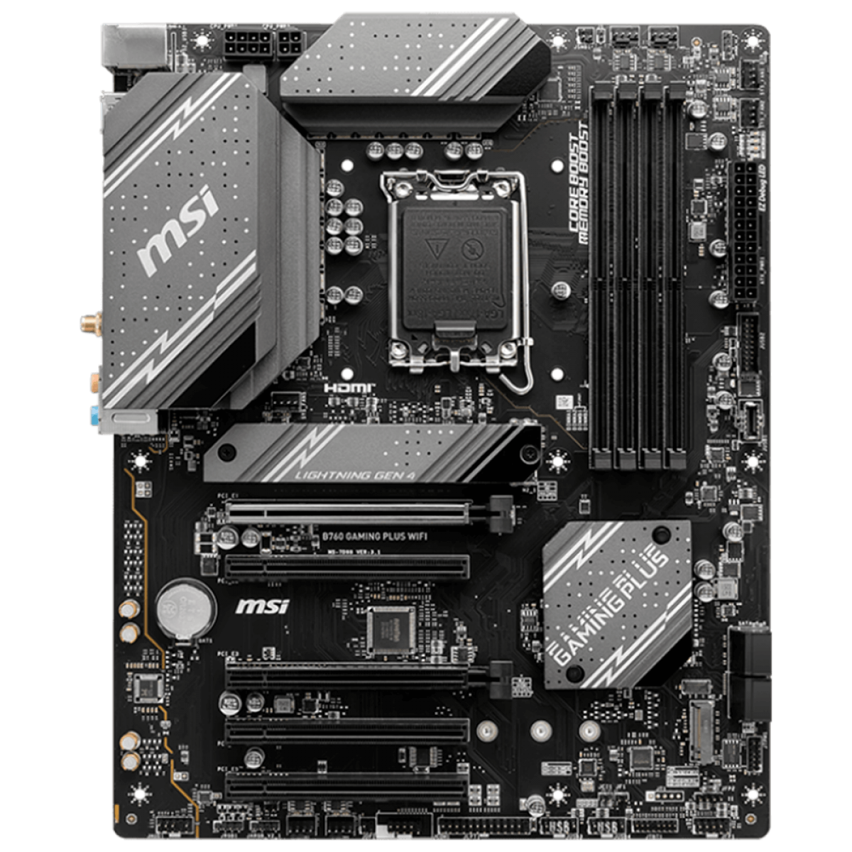 Placa Mãe B760 MSI Gaming Plus WIFI 6E e Bluetooth 5.3, DDR5, LGA 1700, ATX - 911-7D98-007 - Imagem 2