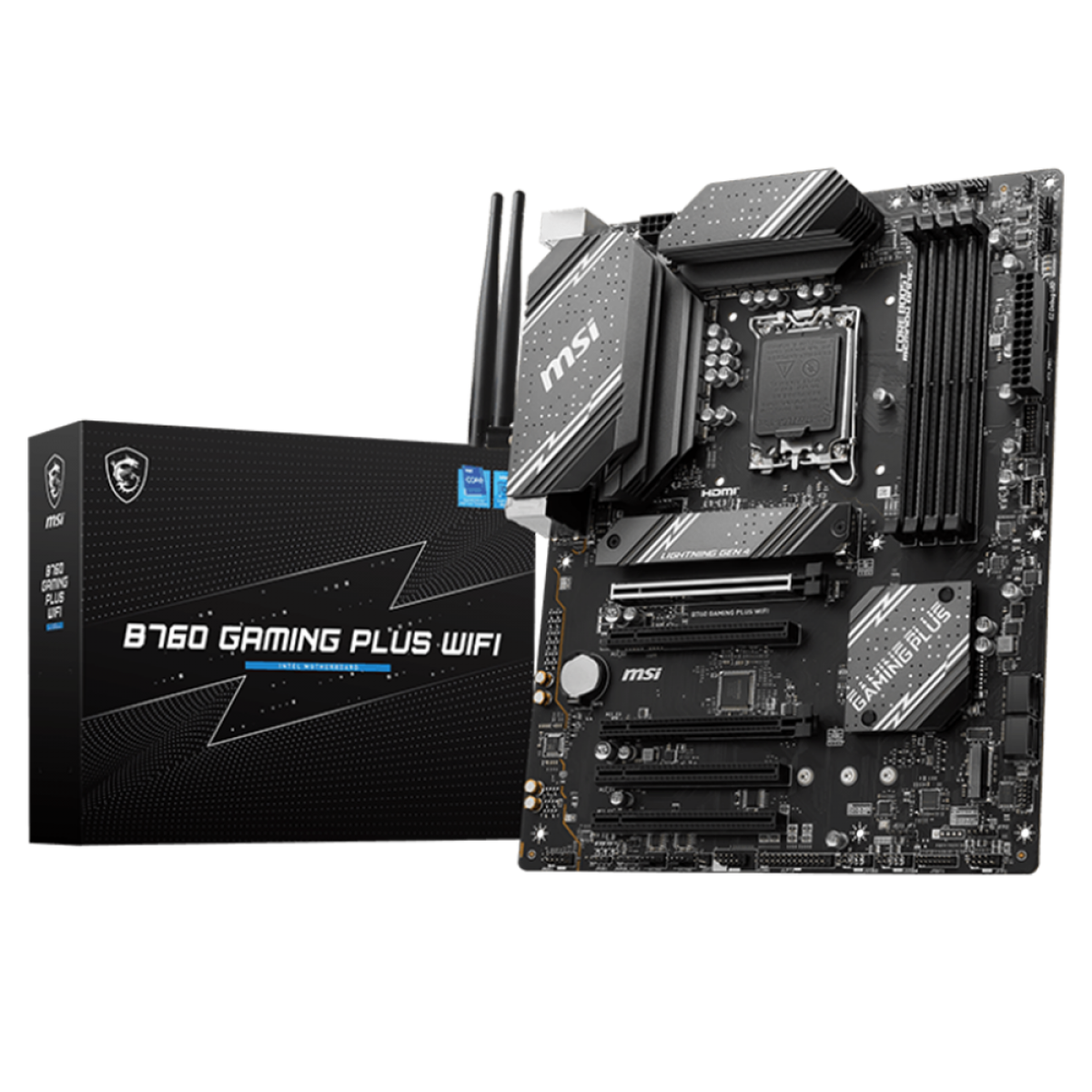 Placa Mãe B760 MSI Gaming Plus WIFI 6E e Bluetooth 5.3, DDR5, LGA 1700, ATX - 911-7D98-007