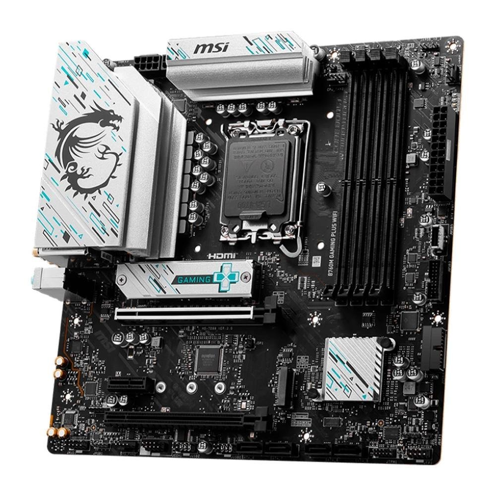 Placa Mãe MSI B760M Gaming Plus, Intel LGA 1700, M-ATX, DDR5, WiFi e Bluetooth - Imagem 4