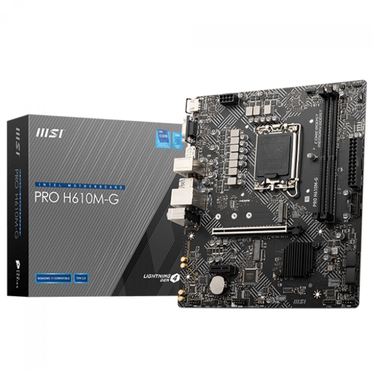 Placa Mãe MSI PRO H610M-G, DDR5, Socket LGA 1700, M-ATX, PRO-H610M-G-DDR5