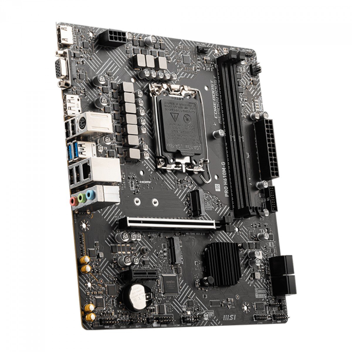Placa Mãe MSI PRO H610M-G, DDR5, Socket LGA 1700, M-ATX, PRO-H610M-G-DDR5 - Imagem 3