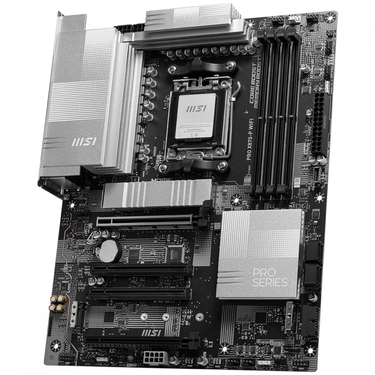 Placa Mãe X870 MSI PRO Wi-Fi 7 Bluetooth 5.4, 2x NVME, AMD AM5, PCI 5.0, ATX, DDR5 - Imagem 4