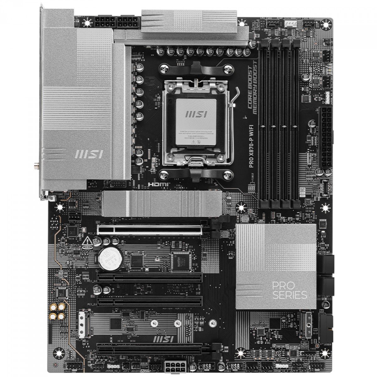 Placa Mãe X870 MSI PRO Wi-Fi 7 Bluetooth 5.4, 2x NVME, AMD AM5, PCI 5.0, ATX, DDR5 - Imagem 2