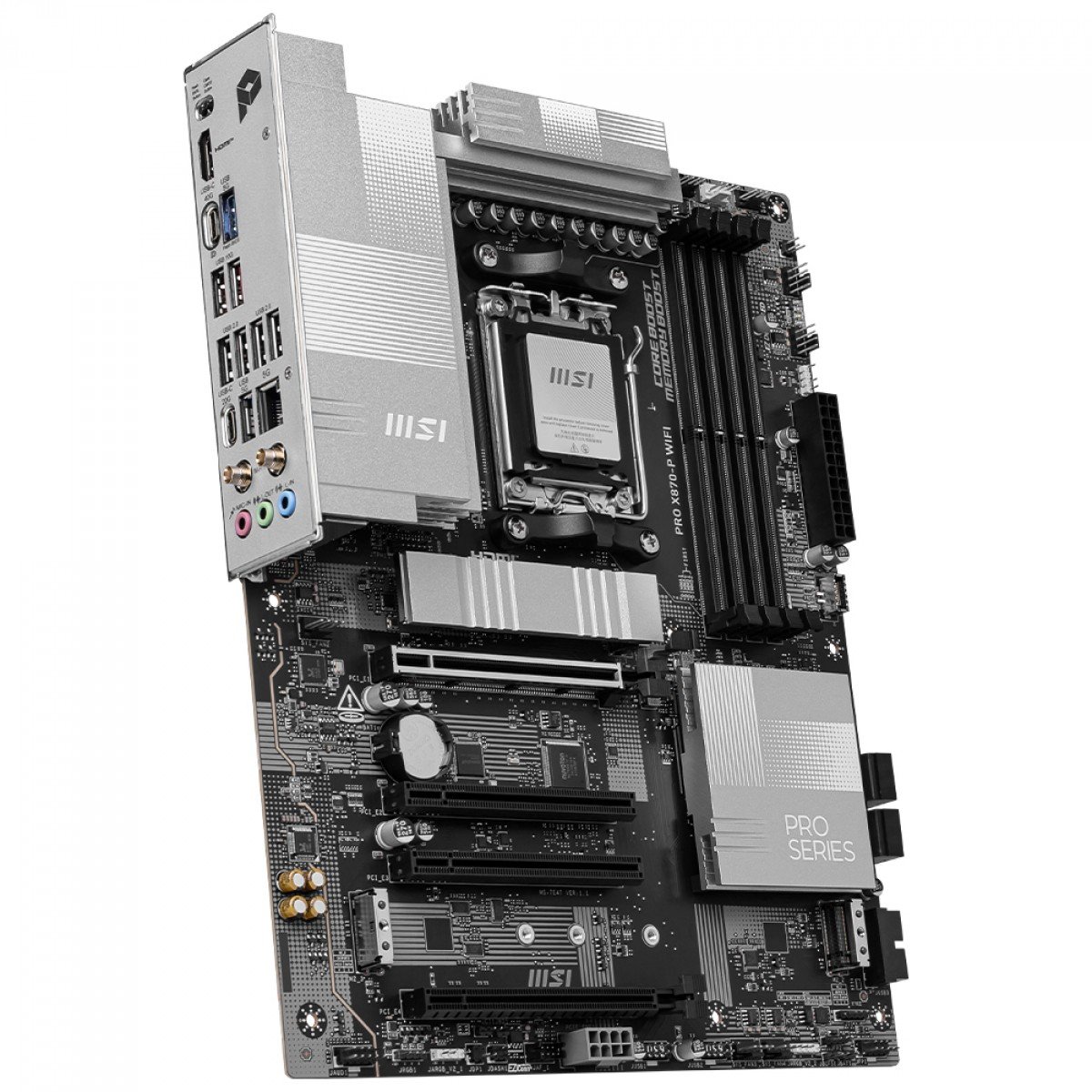 Placa Mãe X870 MSI PRO Wi-Fi 7 Bluetooth 5.4, 2x NVME, AMD AM5, PCI 5.0, ATX, DDR5 - Imagem 3