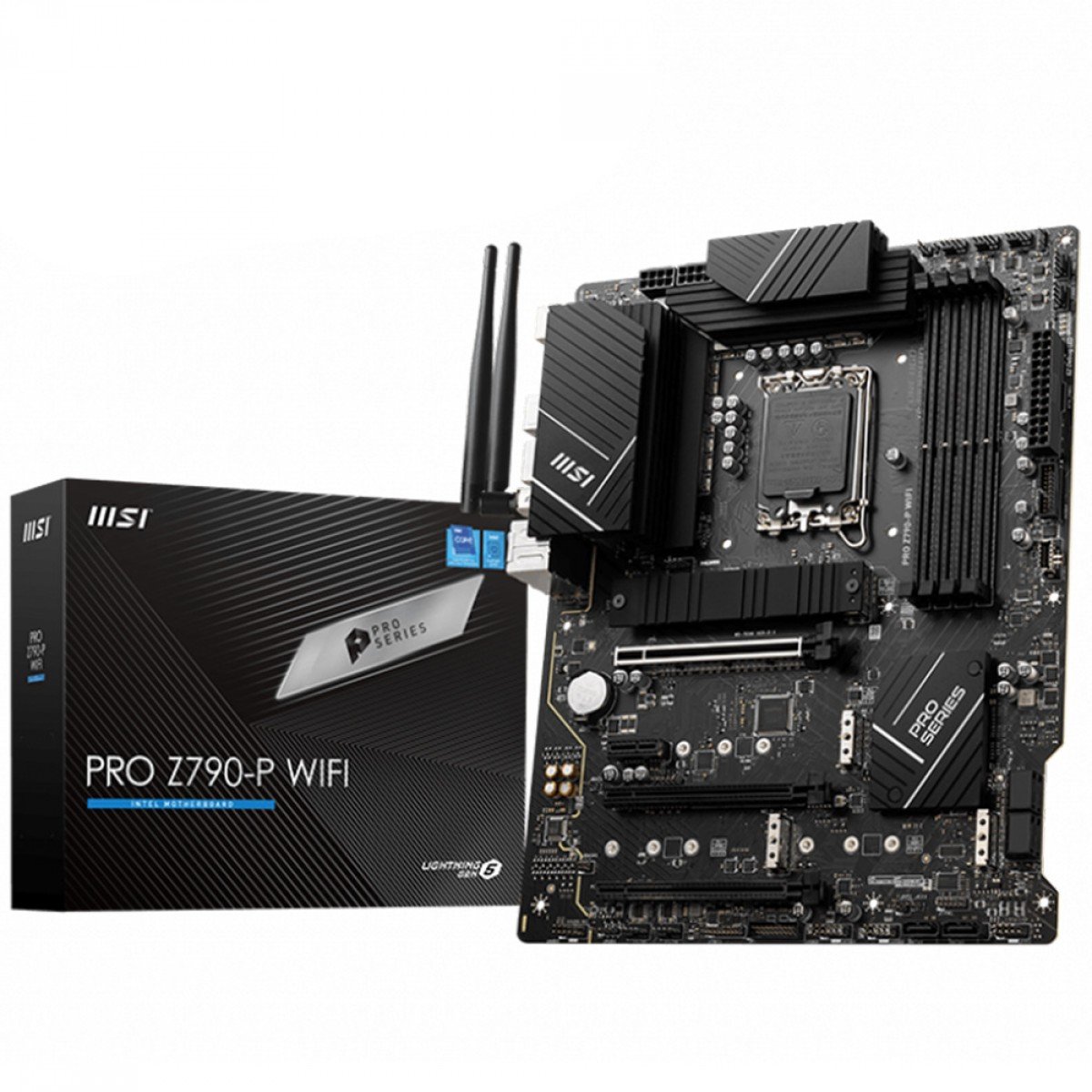 Placa Mãe MSI PRO Z790-P WIFI 6E e Bluetooth 5.3, ATX, DDR5, 4x NVME GEN4