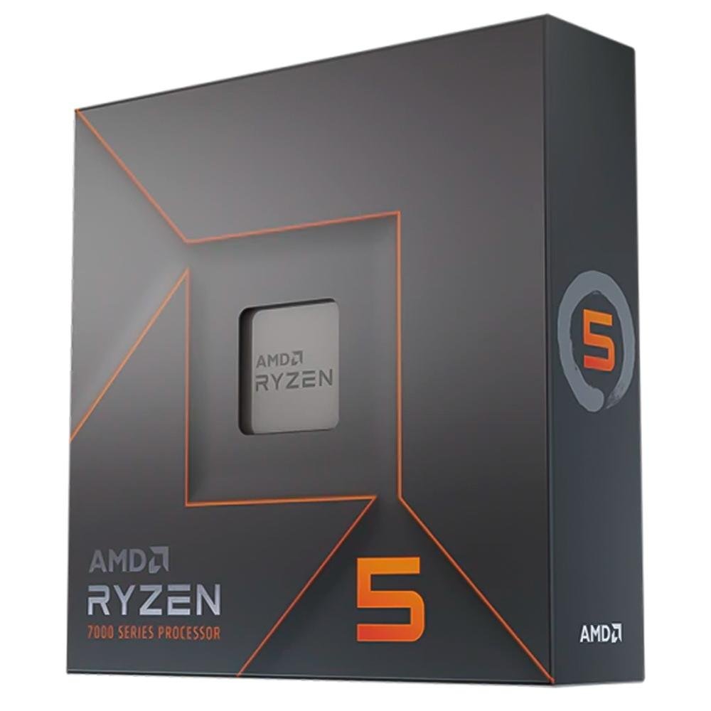 Processador Ryzen 5 7600X AMD, 5.3GHz Max Turbo, Cache 38MB, AM5, 6 Núcleos, Vídeo Integrado - 100-100000593WOF