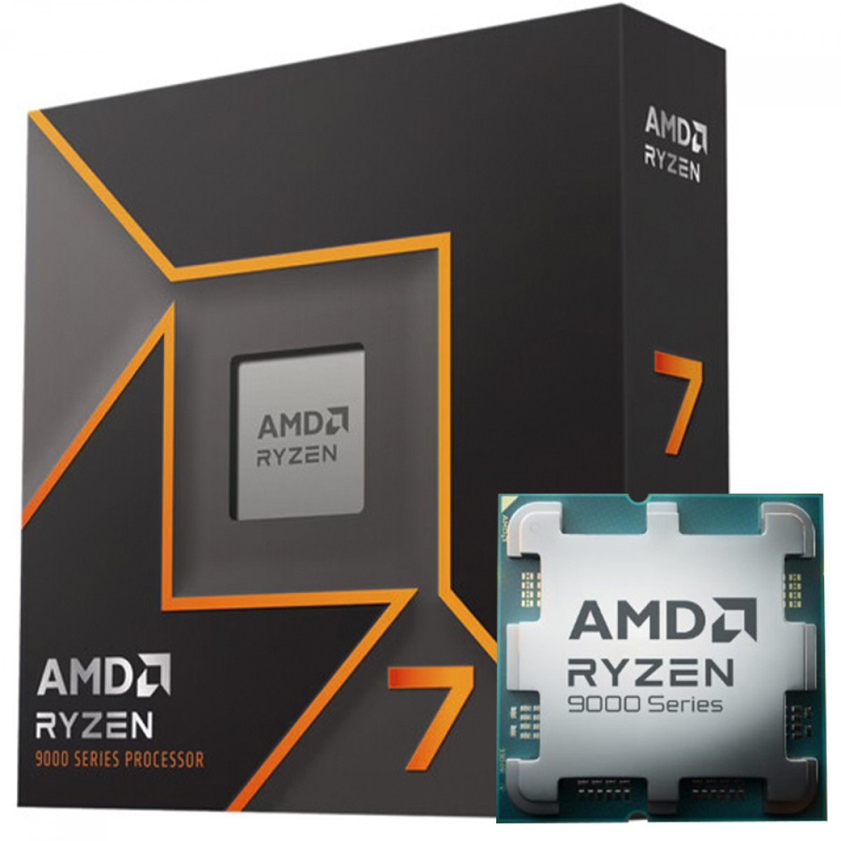 Processador AMD Ryzen 7 9700X, 3.8GHz (5.5GHz Turbo), 8-Cores 16-Threads, AM5 - 100-100001404WOF