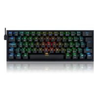 Teclado Sem fio Mecânico Gamer Redragon Fizz Pro, RGB, Switch Brown, Wireless, Bluetooth, Preto - K616-RGB-B (PT-BROWN)