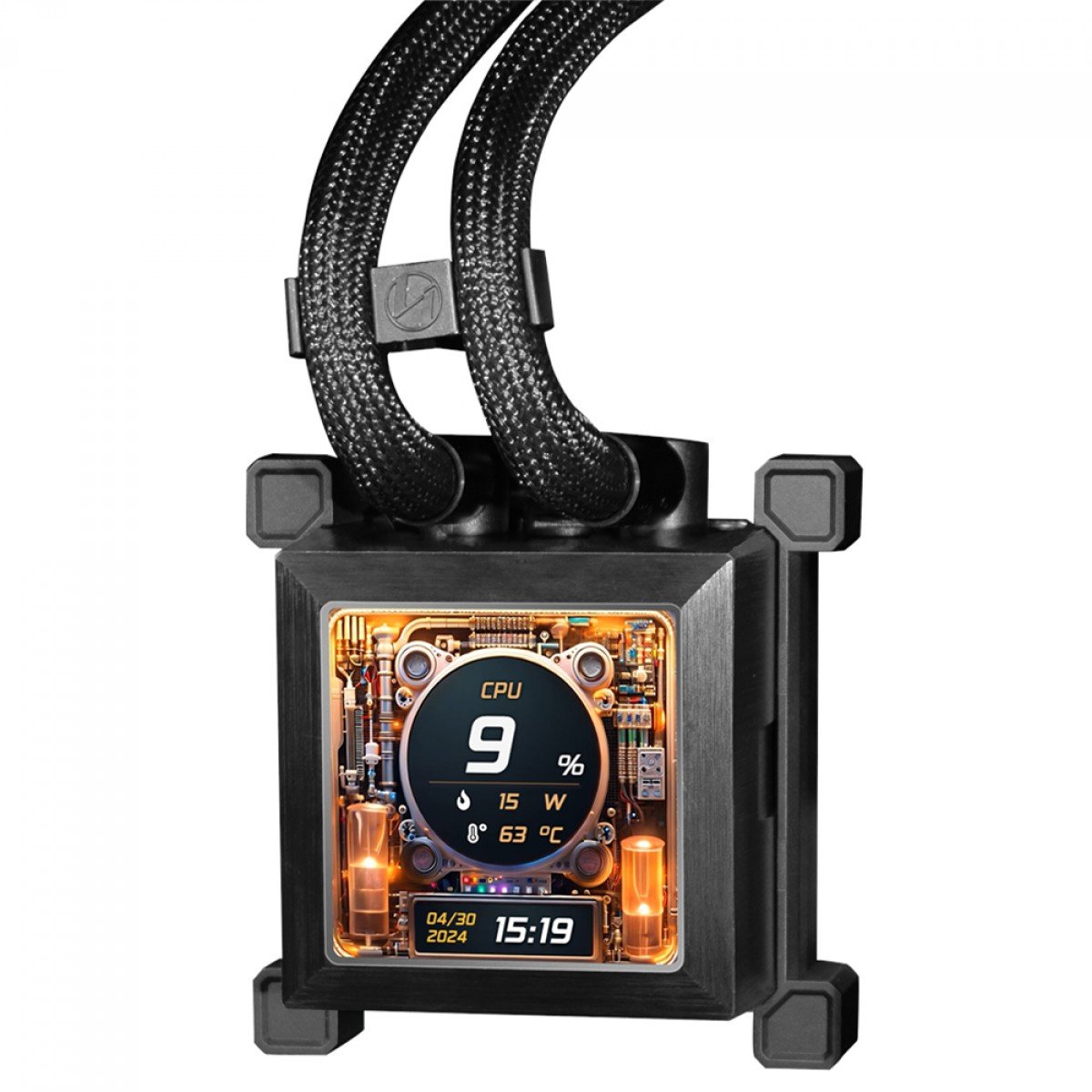 Water Cooler Lian Li Hydroshift 360R Display LCD, 360mm, ARGB, Com Display, Intel/AMD, Preto - HSLCD36RB - Imagem 3