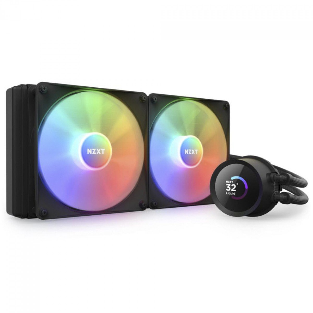 Water Cooler NZXT Kraken ARGB, 280mm, AIO LCD Display, Intel-AMD, Preto - RL-KR280-B1