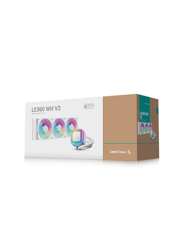 Water Cooler Branco 3 Fans DeepCool LE360 V2, ARGB, 360mm, Intel-AMD, R-LE360-WHAMMN-G-2