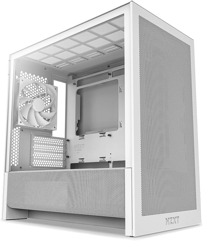 Gabinete Nzxt H3 Flow 2025 Usb Type-C Branco Vidro Temperado Mid Tower - CC-H31FW-01