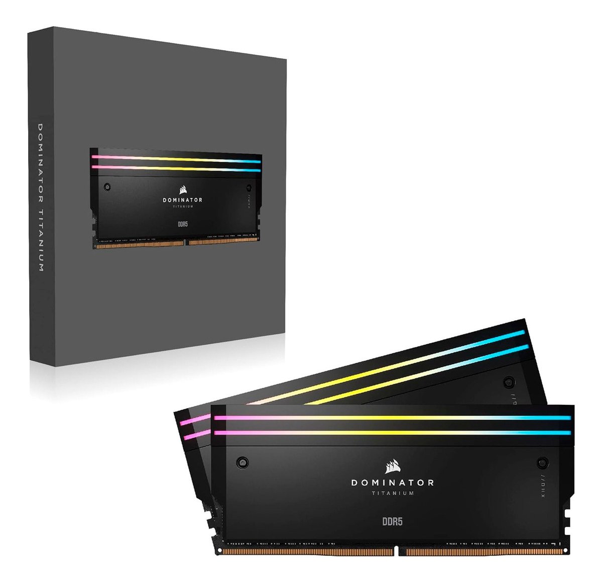 Memória RAM Corsair Dominator Titanium ARGB, 48GB (2x24GB), 6000MHz, DDR5, CL30, Intel/AMD - CMP48GX5M2B