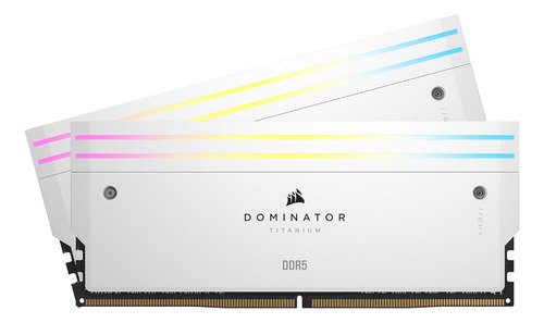 Memória RAM DDR5 Branca Corsair Dominator Titanium, ARGB, 32GB (2x16GB), 6000MHz, CL30, Intel/AMD - CMP32GX5M2B600 - Imagem 2