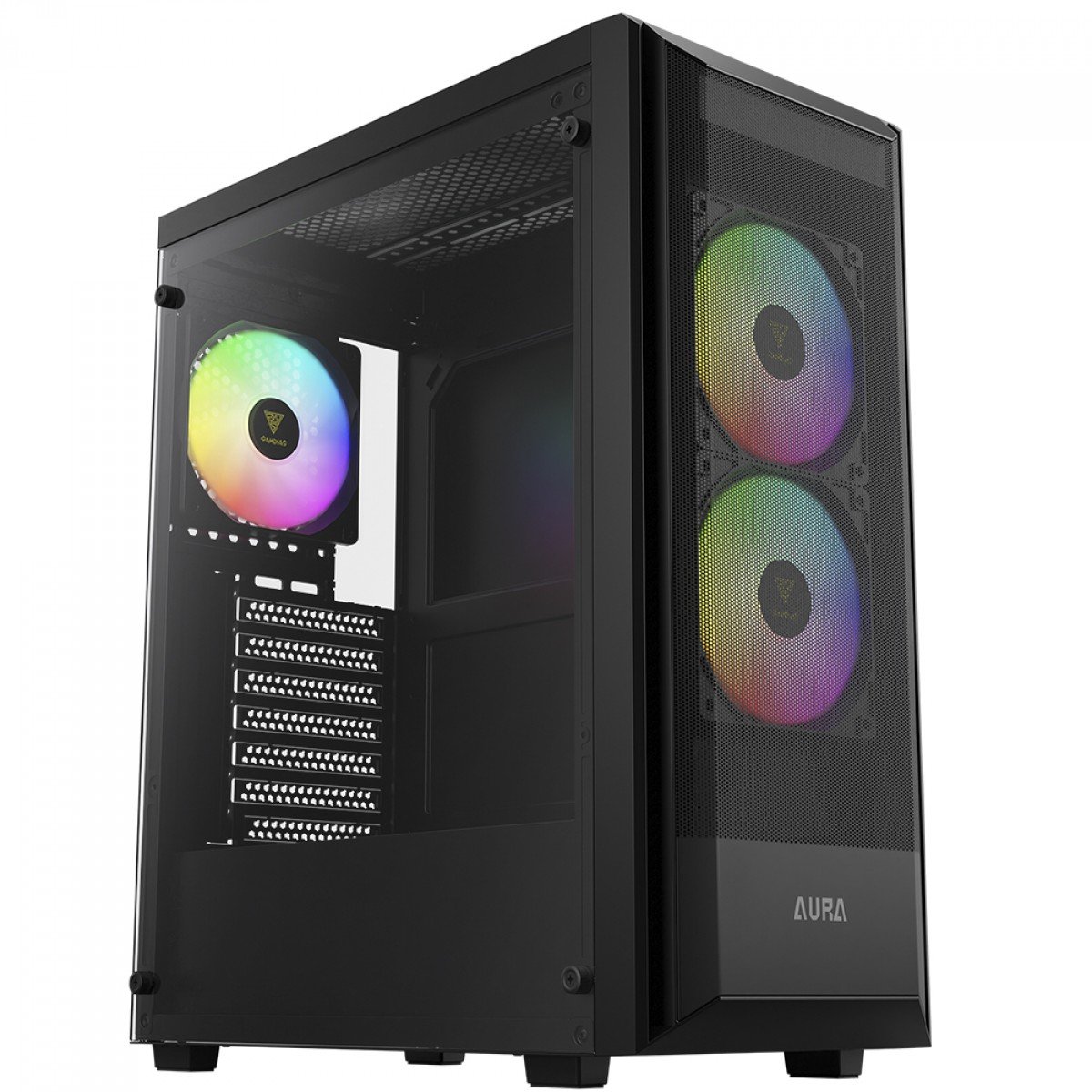 Gabinete Gamer Gamdias Aura GC6 Elite com 3 fans ARGB, ATX, Vidro Temperado, Preto - Imagem 3