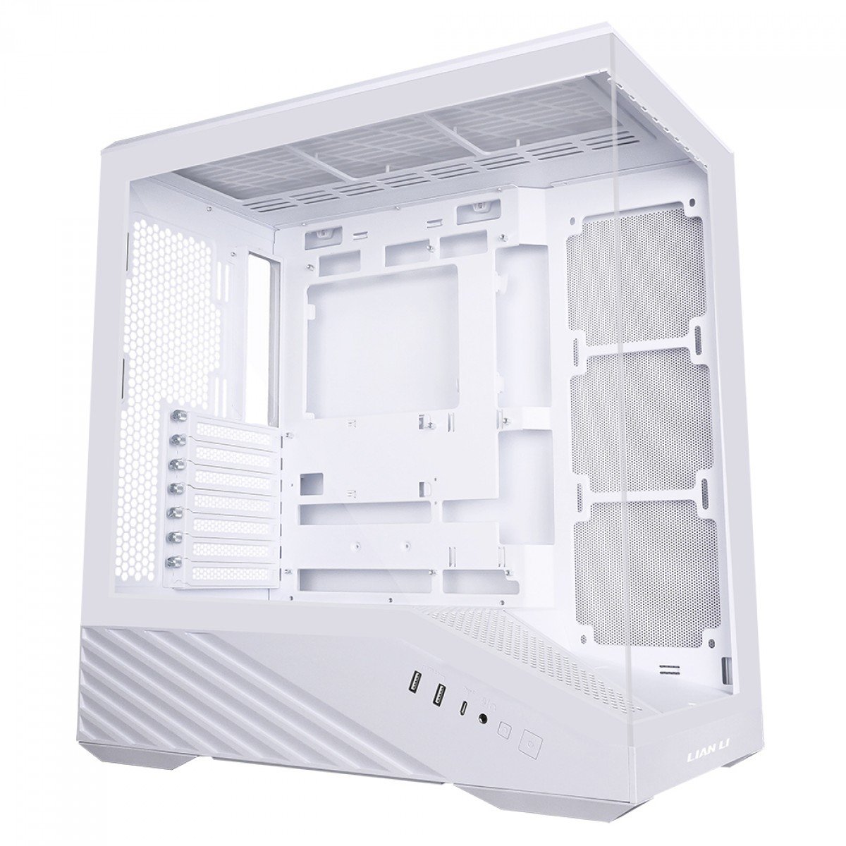 Gabinete Gamer Lian Li Vetor V100, RGB, Mid Tower, Vidro Temperado, E-ATX, Sem Fan, Branco, V100W