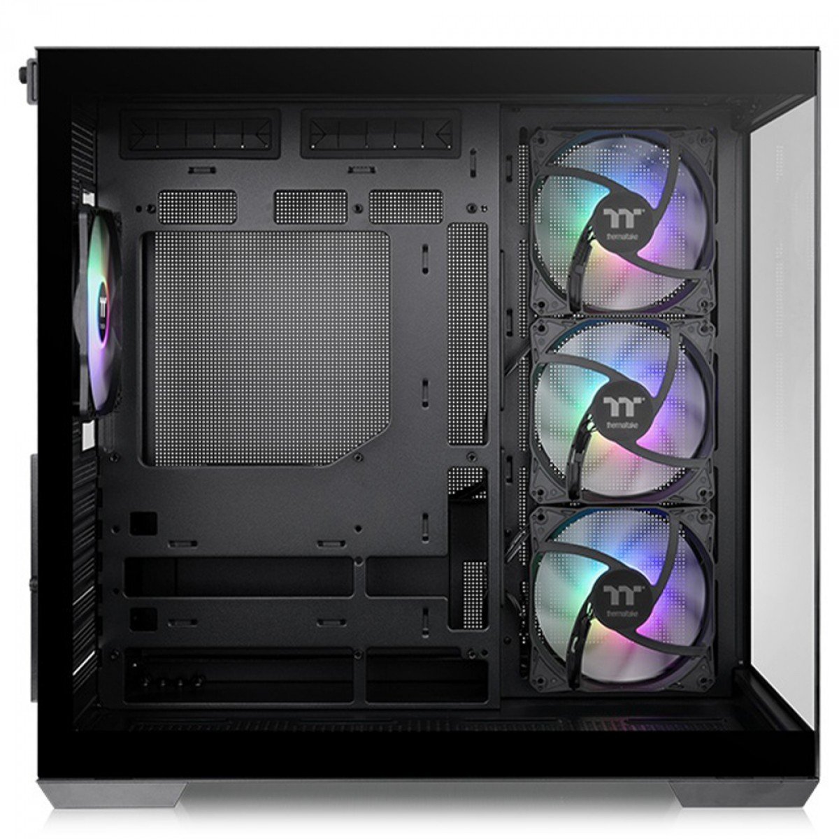 Gabinete Aquário Thermaltake View 380 TG, Mid Tower, Vidro Temperado, ATX, Com 4 Fans ARGB, Preto - Imagem 3