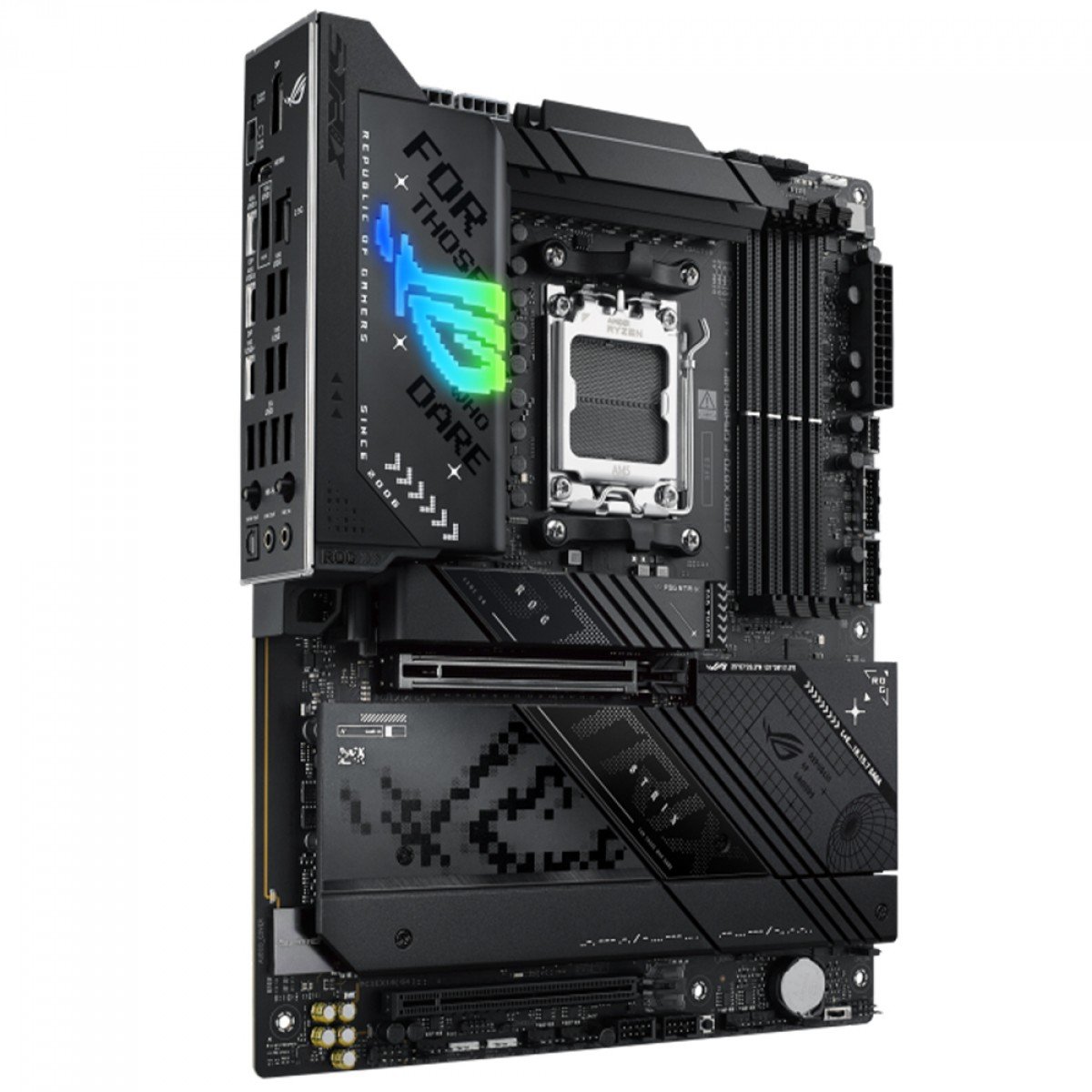 Placa Mãe Asus ROG Strix X870-F Gaming WiFi 7 e Bluetooth, AMD AM5, ATX, DDR5, PCIe 5.0, 5x slos M2 - Imagem 3