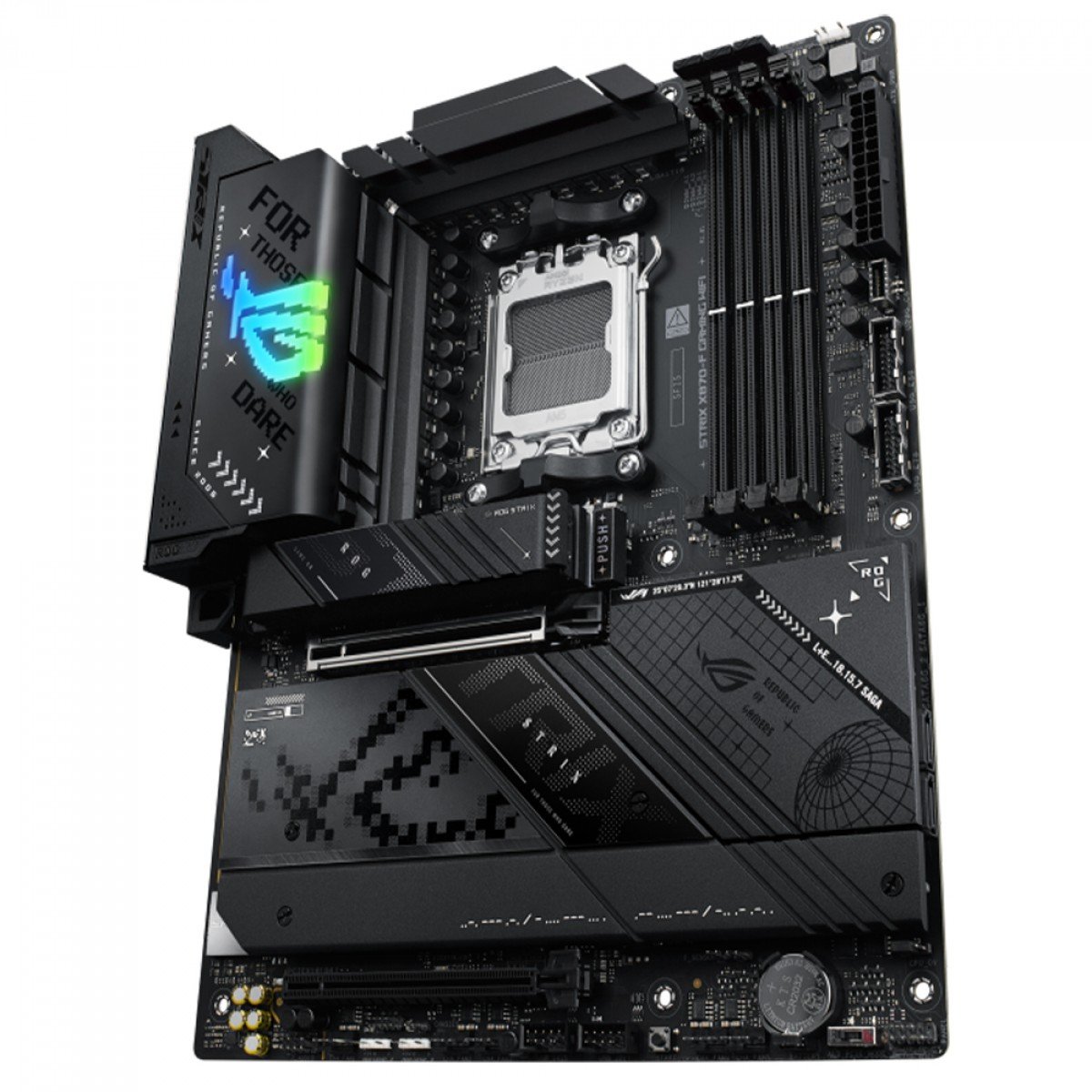Placa Mãe Asus ROG Strix X870-F Gaming WiFi 7 e Bluetooth, AMD AM5, ATX, DDR5, PCIe 5.0, 5x slos M2 - Imagem 4
