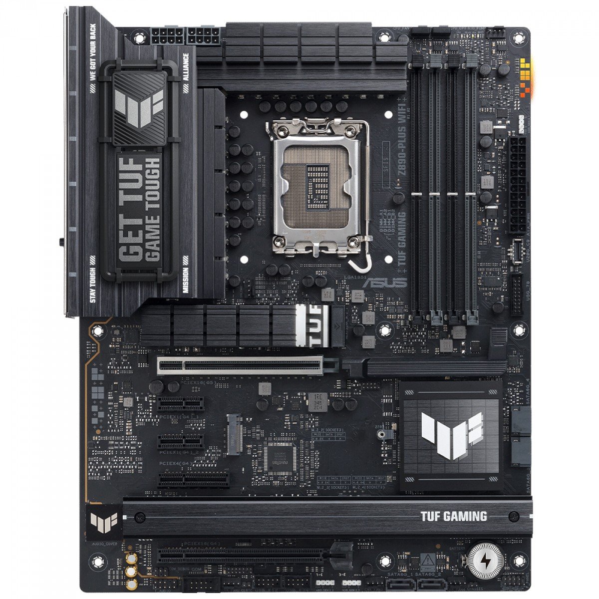 Placa Mãe Z890 Plus Asus TUF Gaming WiFi 7 e Bluetooth, USB 4.0, Intel LGA 1851, ATX, DDR5 - Imagem 2