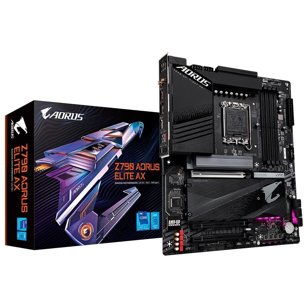 Placa Mãe Z790 Aorus Elite AX, LGA 1700, ATX, DDR5, Wifi e Bluetooth