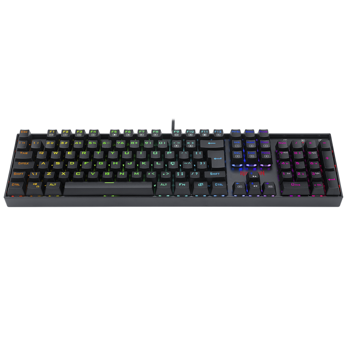 Teclado Mecânico Gamer Redragon Mitra, RGB, Switch Outemu Brown, ABNT2, Full Size, Preto - K551RGB-1 (PT-BROWN) - Imagem 2