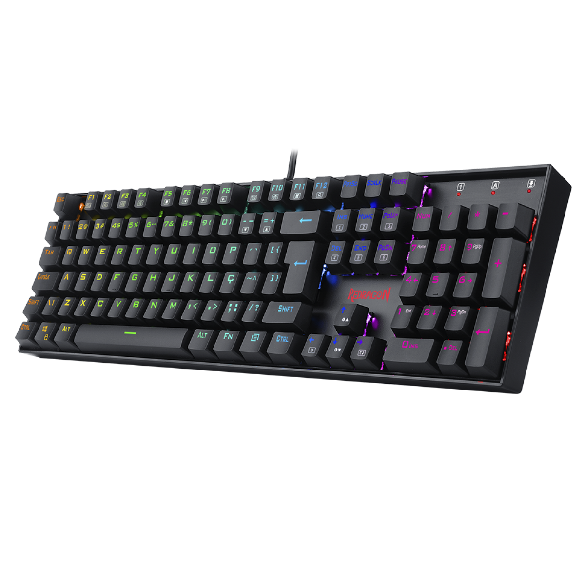 Teclado Mecânico Gamer Redragon Mitra, RGB, Switch Outemu Brown, ABNT2, Full Size, Preto - K551RGB-1 (PT-BROWN) - Imagem 4
