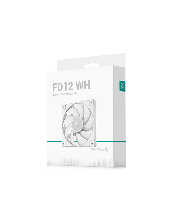 Cooler Fan Deepcool FD12 Performance 120mm Branco, 2050RPM, 64CFM - R-FD12-WHNPN1-G - Imagem 2
