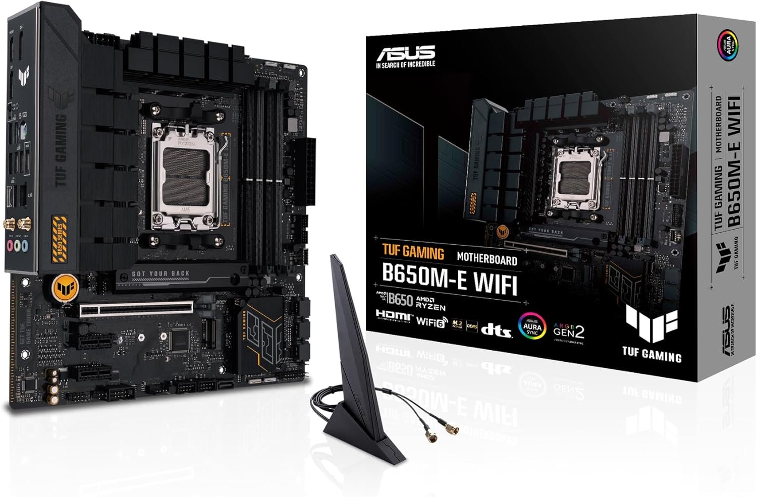Placa Mãe B650M E Asus TUF Gaming, 4x slots DDR5, 2x slots NVME, Wifi 6 e Bluetooth, AMD AM5, USB-C - Imagem 2