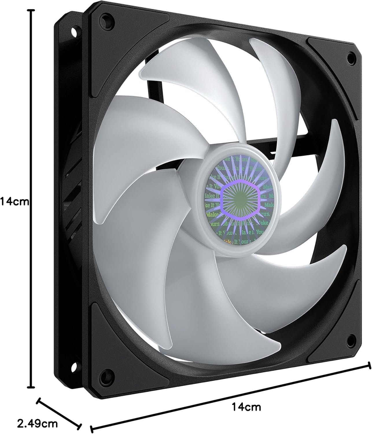 Cooler para Gabinete Cooler Master SickleFlow, 140mm, ARGB, 67 CFM, 27 dBA e 1400RPM - MFX-B4DN-14NPA-R1 - Imagem 5