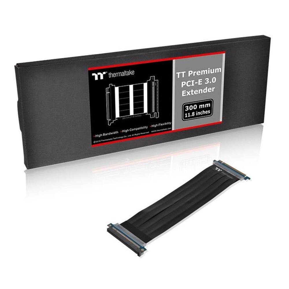 Cabo Riser PCI 3.0 Thermaltake Estensor, Preto, 16X/300mm - AC-045-CN1OTN-C1